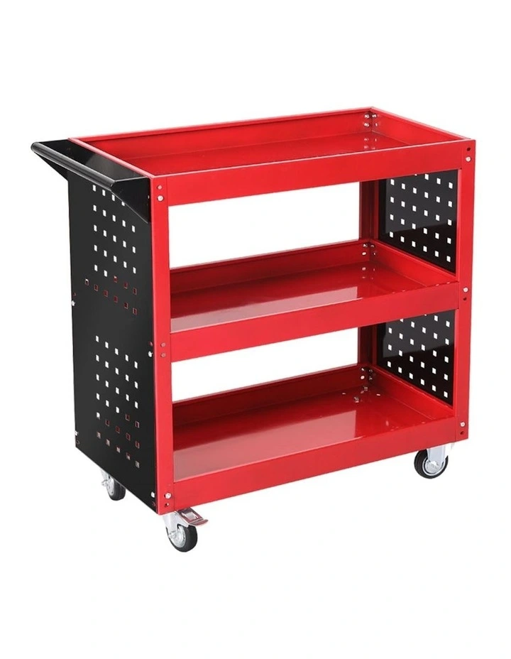 Portable Tool Trolley Cart Workshop Trolly 150kg in Red