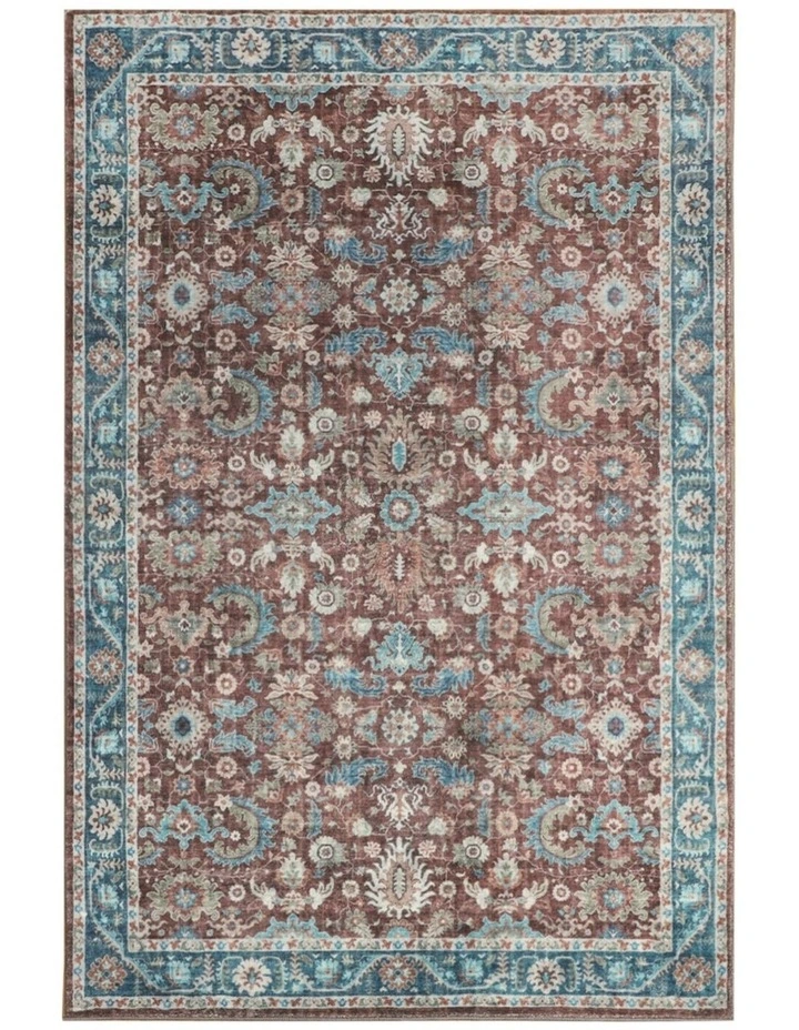 Imna Traditional Machine Washable Rug 90x150cm in Multi
