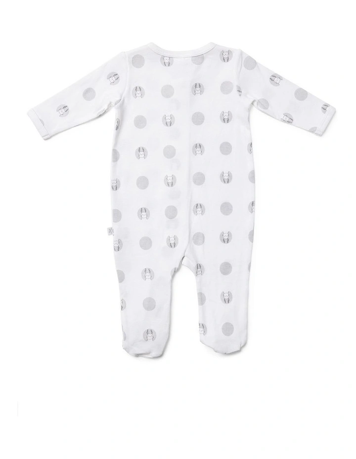 Zipsuit in Grey Bunny Spot