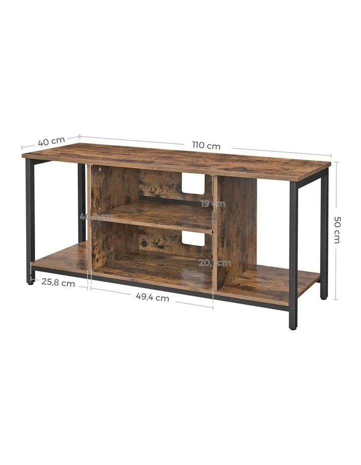 Entertainment Unit with Open Storage 110cm in Brown
