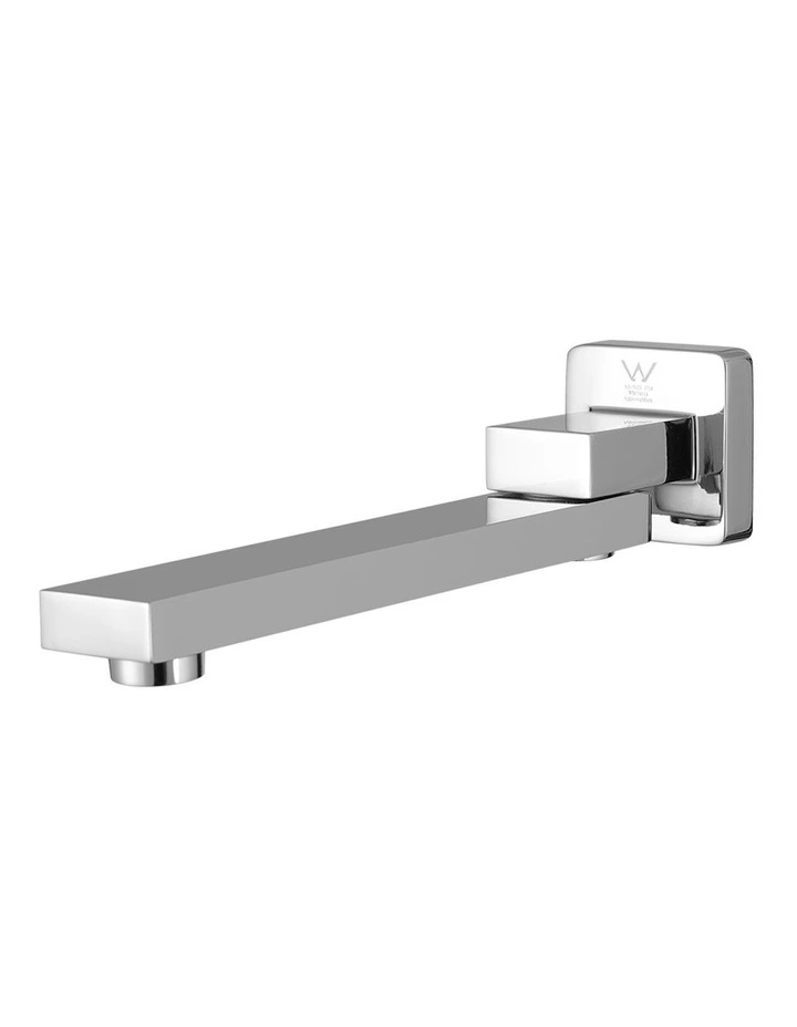 Cefito Bathroom Mixer Spout Wall Bath Tap Square Swivel Bathtub in Chrome