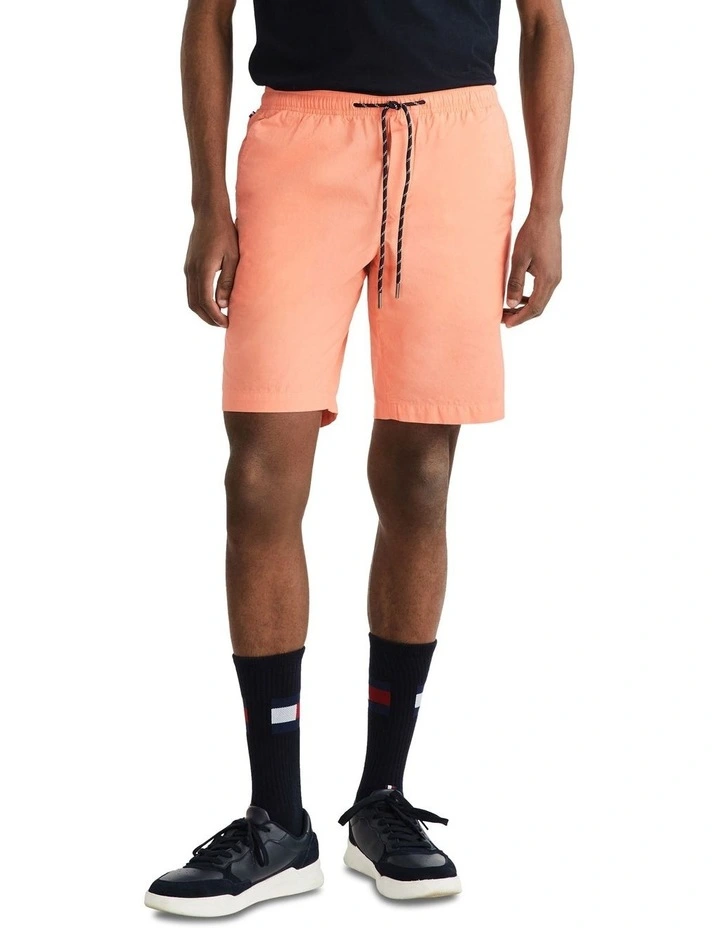 Brooklyn Poplin Pull On Short in Peach