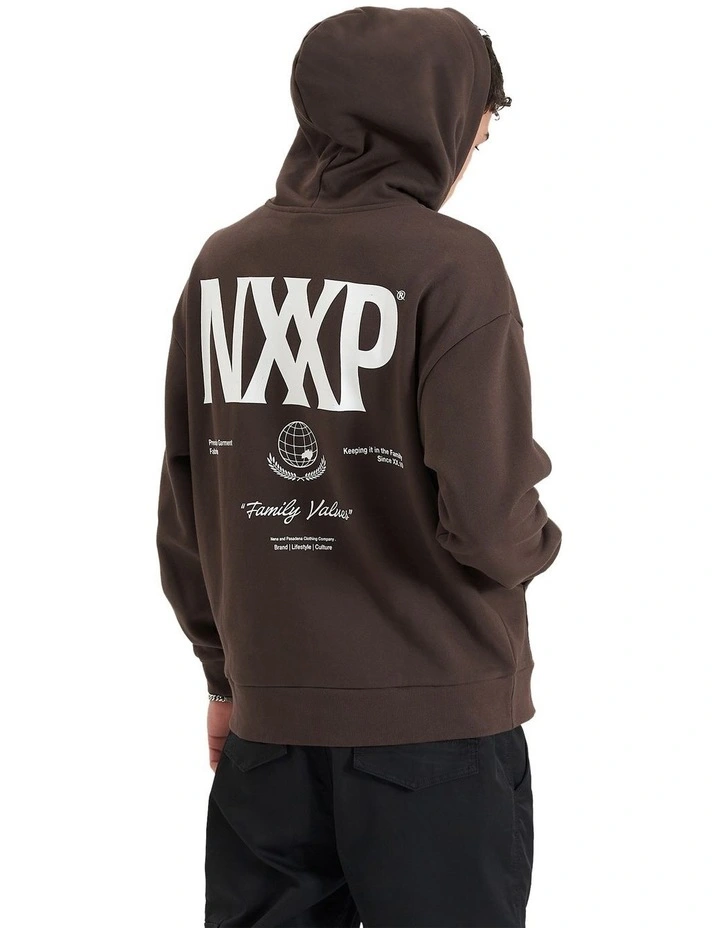 Piers Heavy Relaxed Hooded Sweater in Blue
