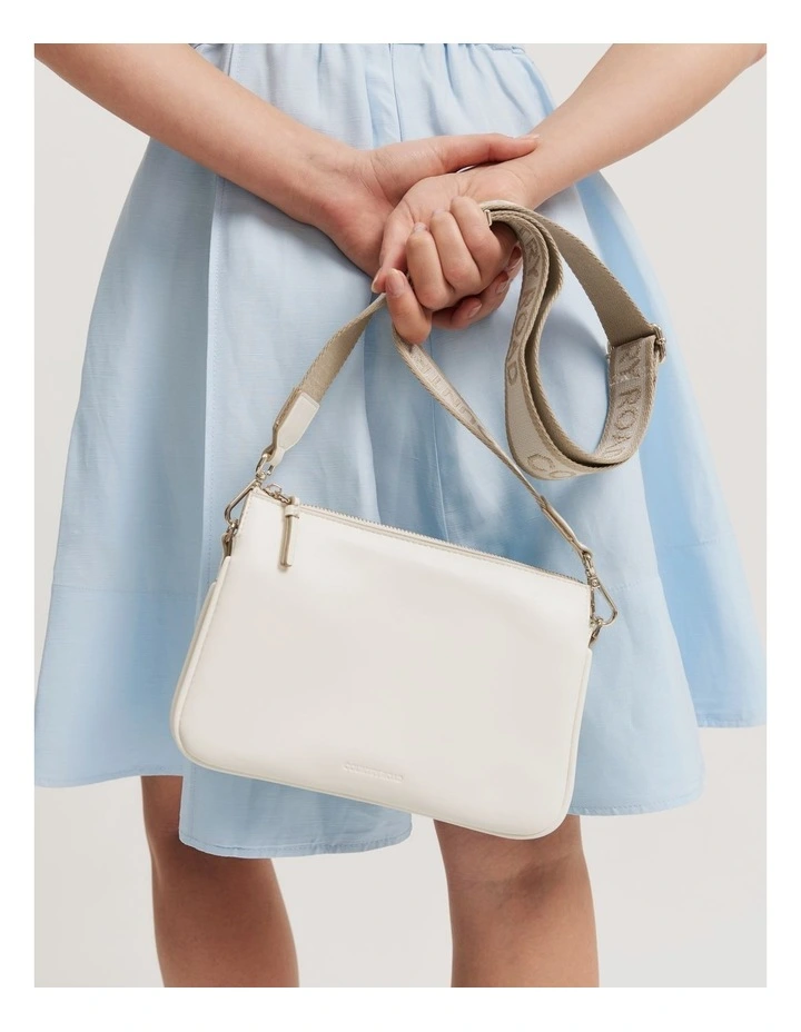Tri Crossbody Bag in White