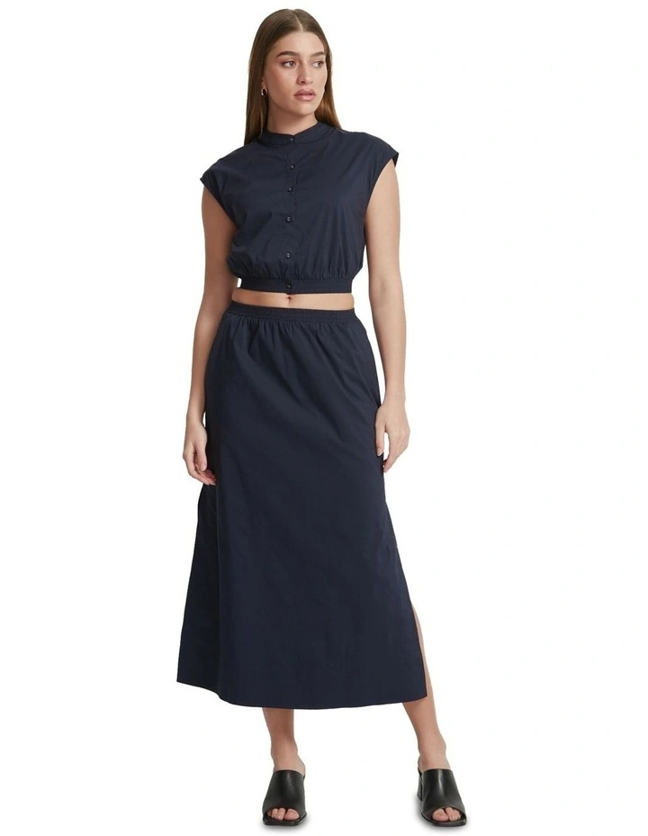 Gabriella Crop Top in Navy