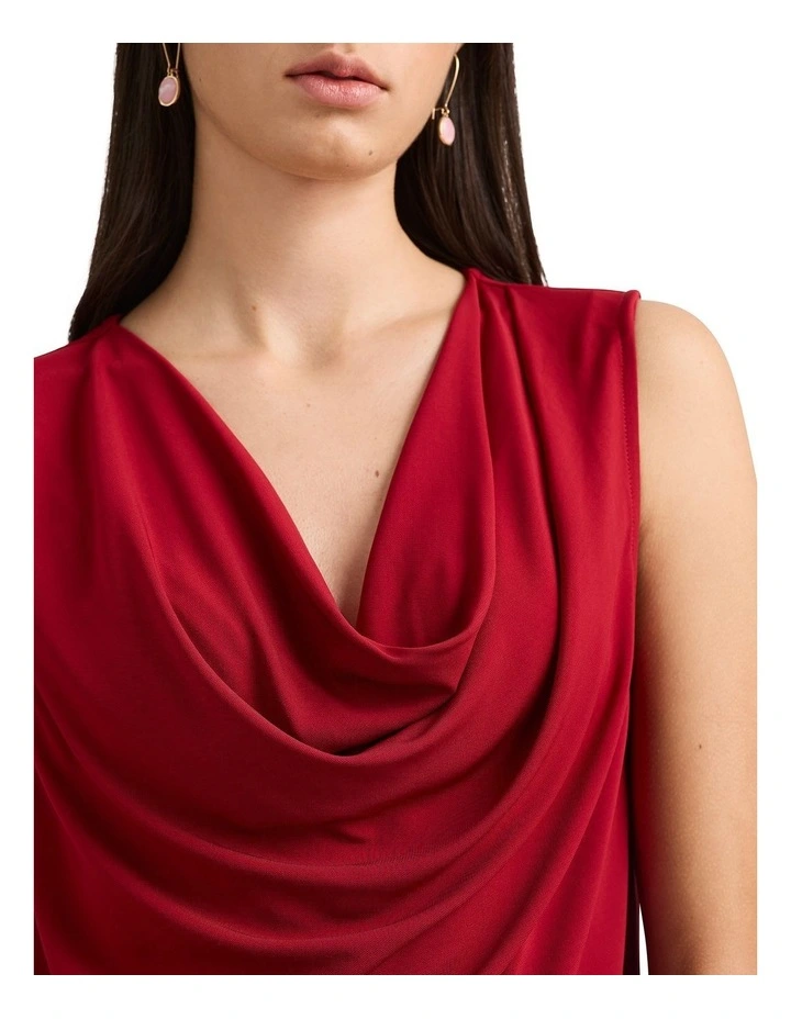 Lupita Jersey Top in Cherry