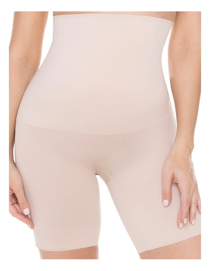 Comfy Curves High Waist Tummy & Thigh Slimmer in Warm Beige