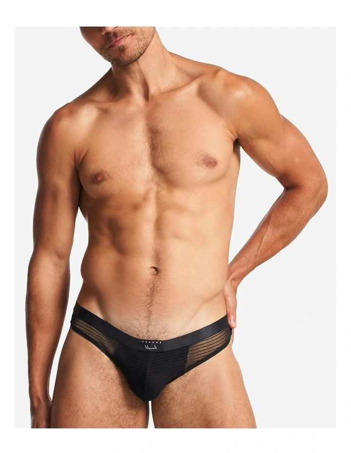 Manuel Sheer Thong in Noir