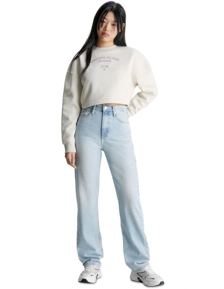 High Rise Straight Jeans in Blue