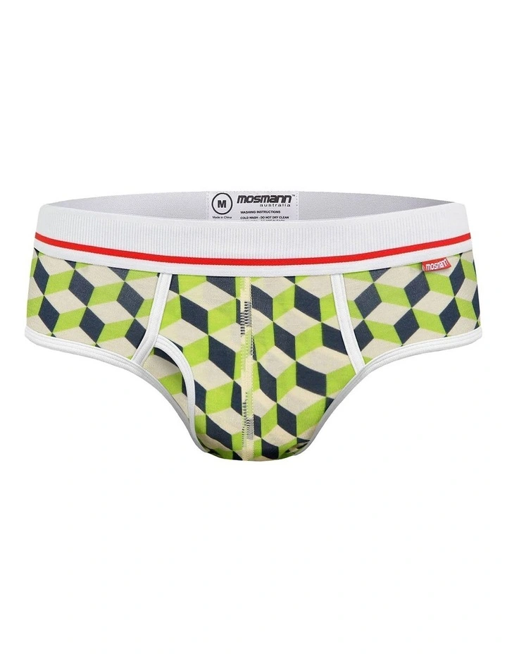 Mens Bamboo Brief in Green