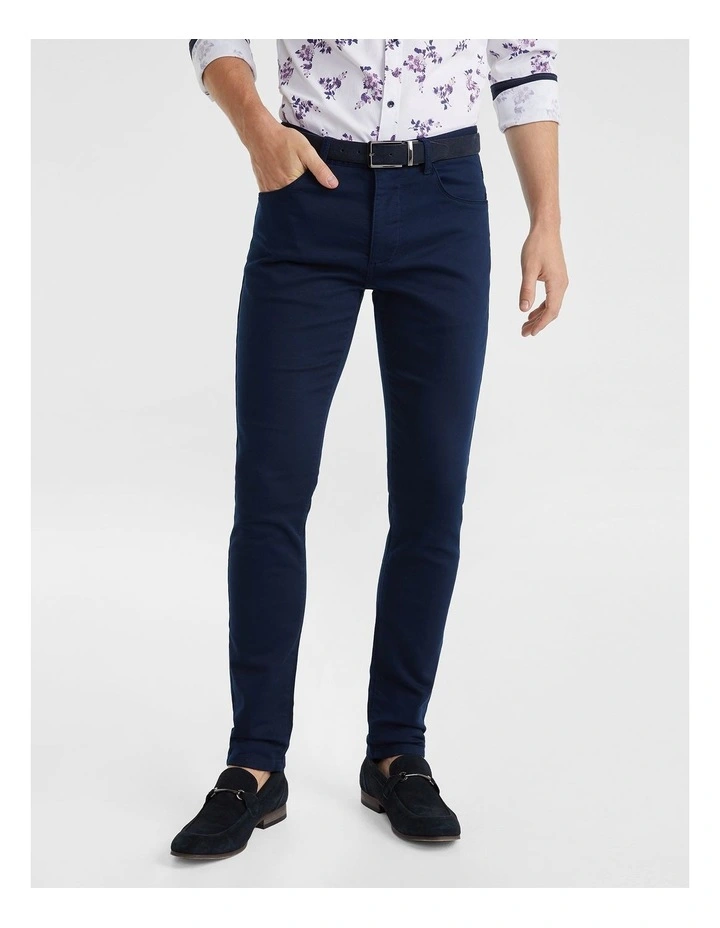 Nicol Skinny Chinos in Blue