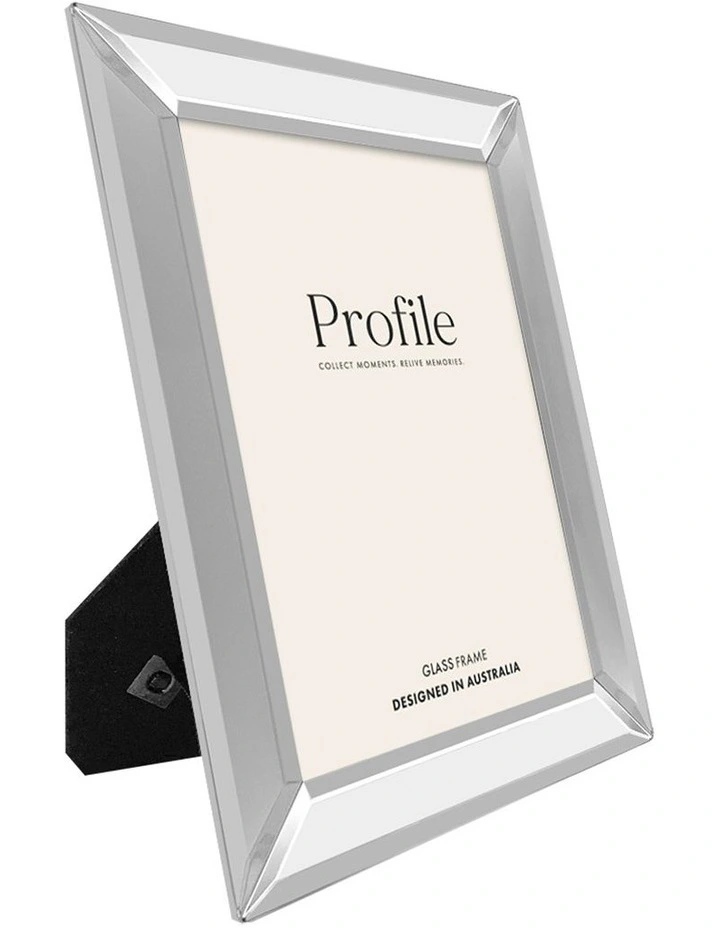 Coco Bevel Mirror Photo Frame 4x6" in Clear
