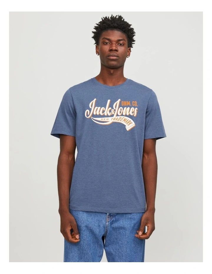 Logo Organic Cotton T-shirt in Blue