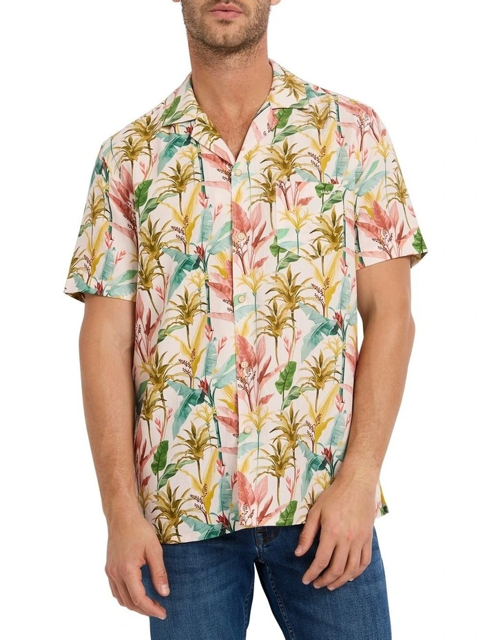 Brett Short Sleeve Shirt in Rose Multi