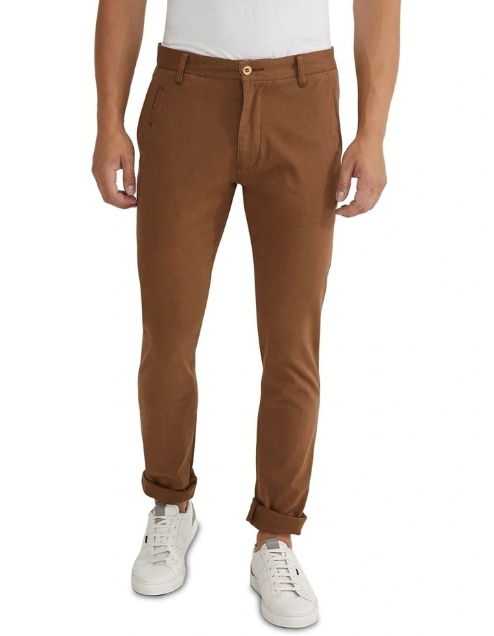 Stretch Skinny Fit Chinos in Tobacco