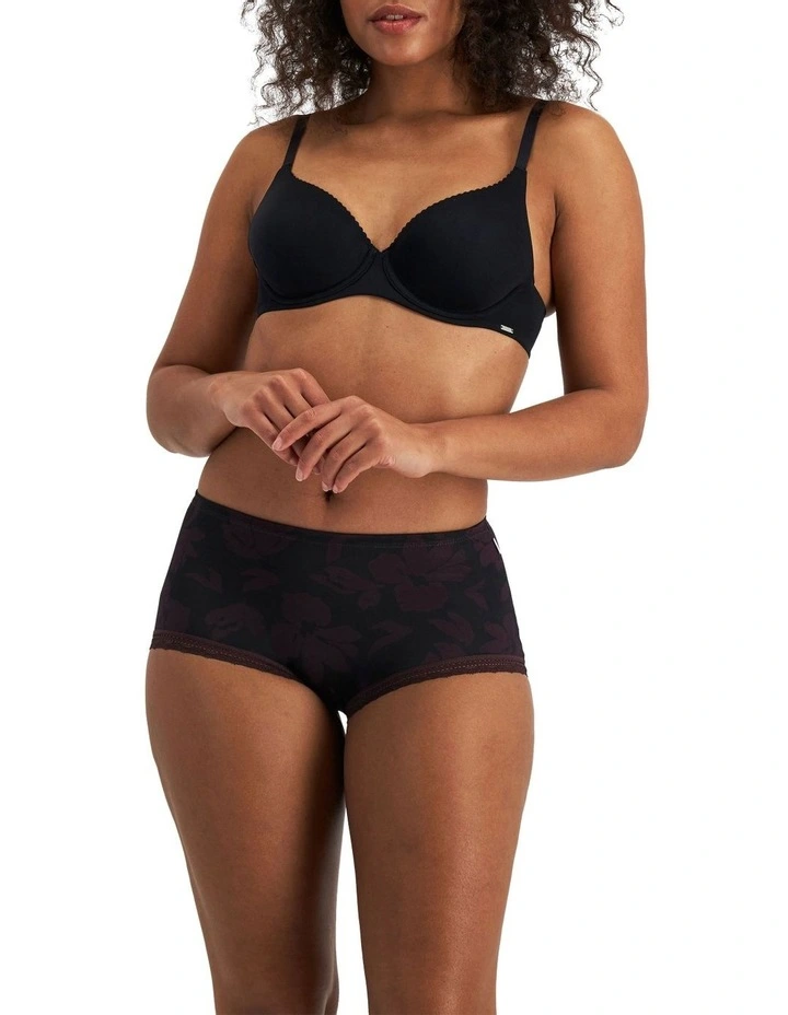 Parisienne Delicate print Full Brief in Black