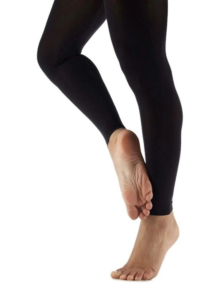 Thermal Footless Tights in Black