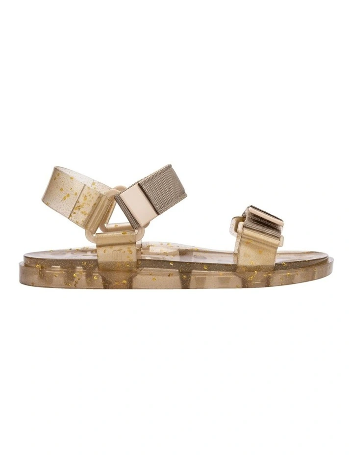Melissa Papete Wide Sandal in Beige Glitter