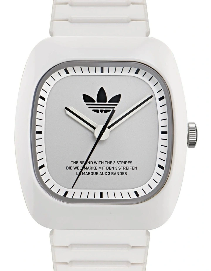 Retro Wave Two Resin Watch in White