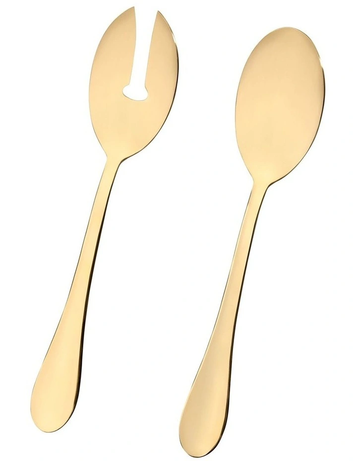 Albany Salad Servers 2 Piece Set in Gold