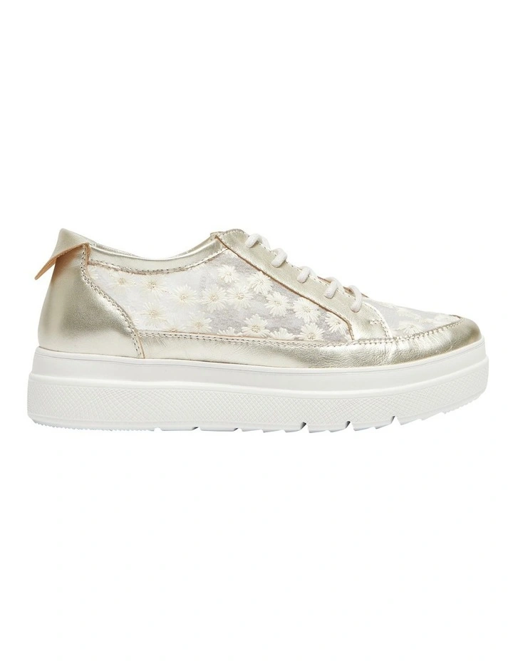 Benny Sneakers Leather Shoe in Soft Gold