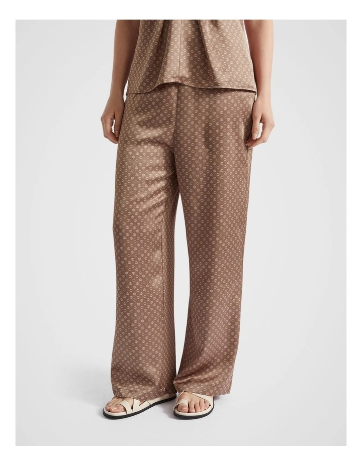 Scarf Print Pant in Brown