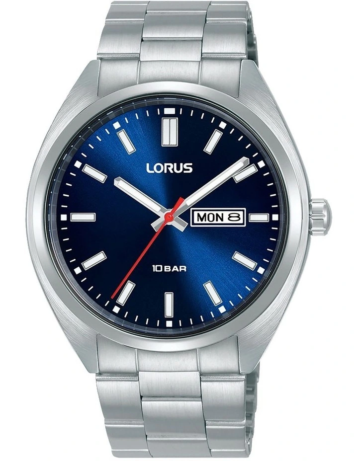 Sports Stainless Steel Case Watch in Silver