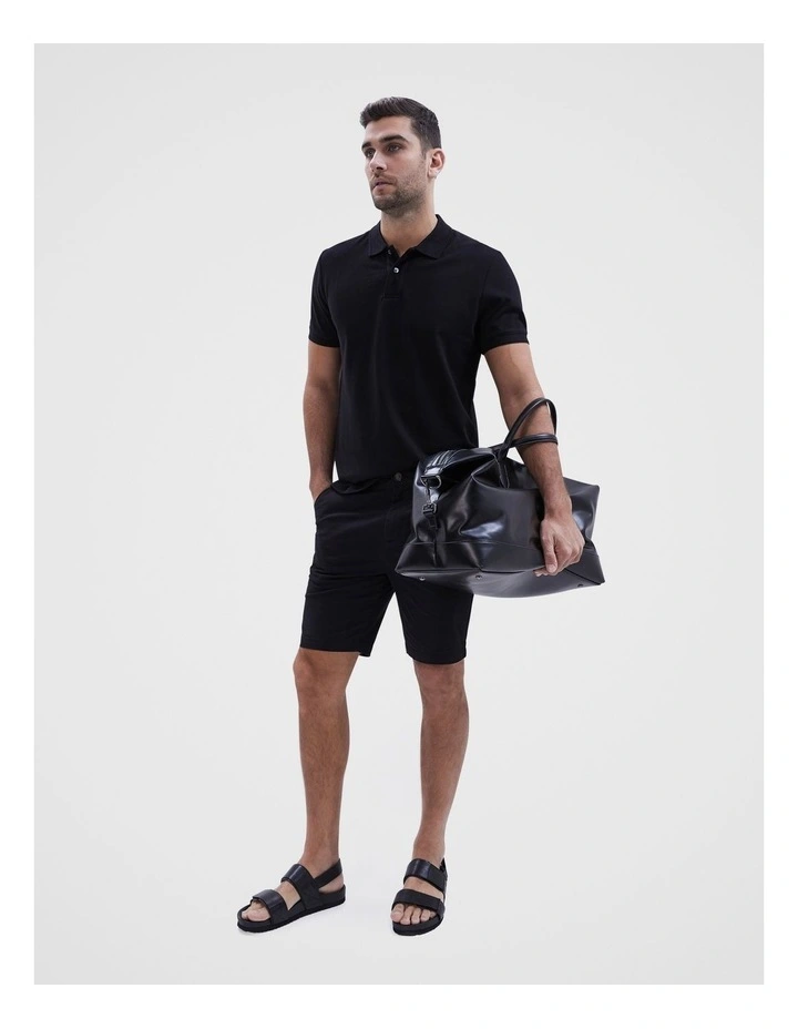 Pique Polo in Black