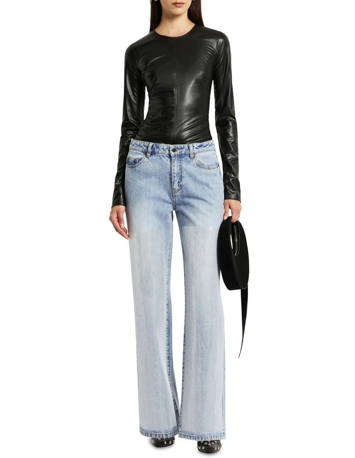 High Times Denim Jean in Indigo/ Sequin