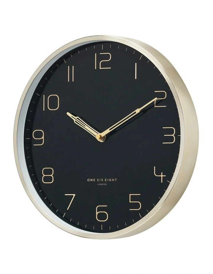 Lily Wall Clock 30cm in Black