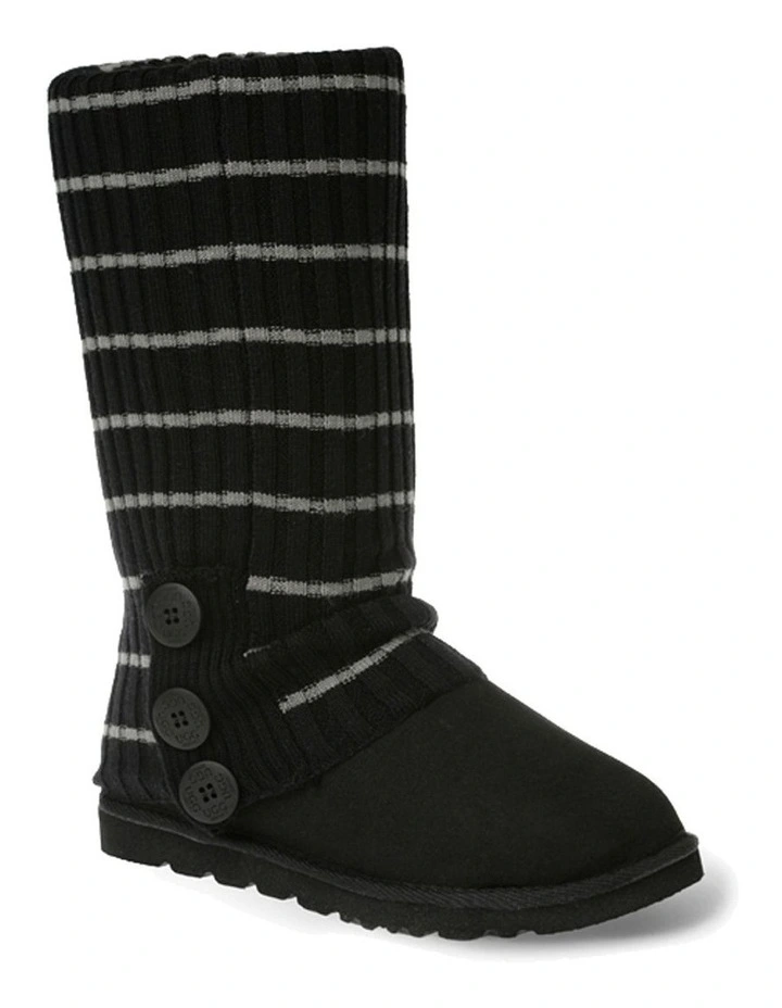 Ugg Cardy Socks in Black/Grey Thin