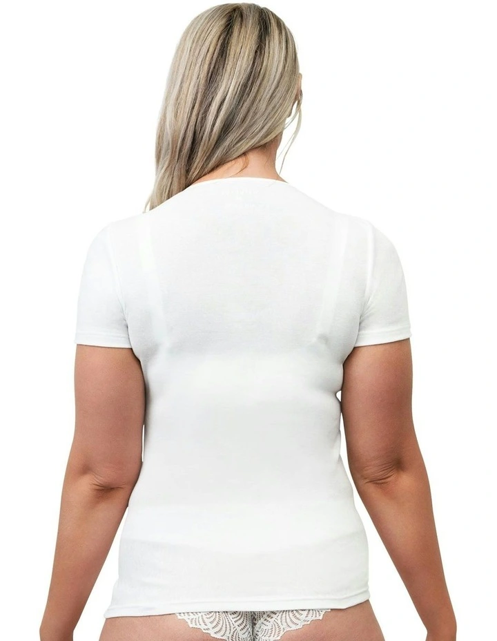 Short Sleeve Organic Cotton T-shirt in White