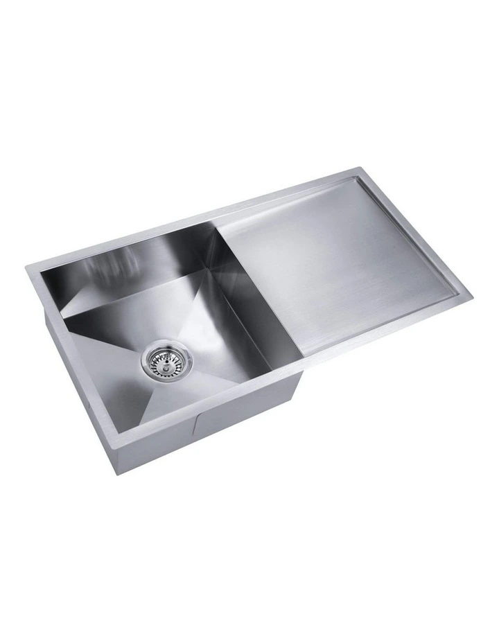 Kitchen Sink 87X45CM Stainless Steel Basin Single Bowl Laundry in Silver