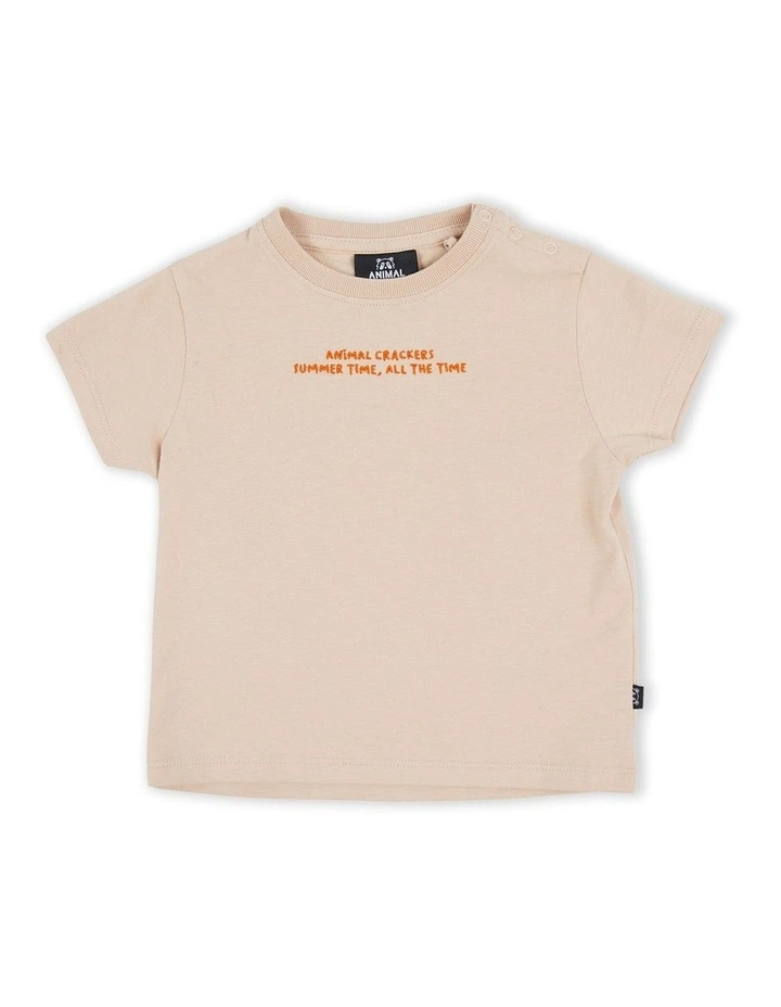 Courtside Tee (Sizes 0-5) in Tan