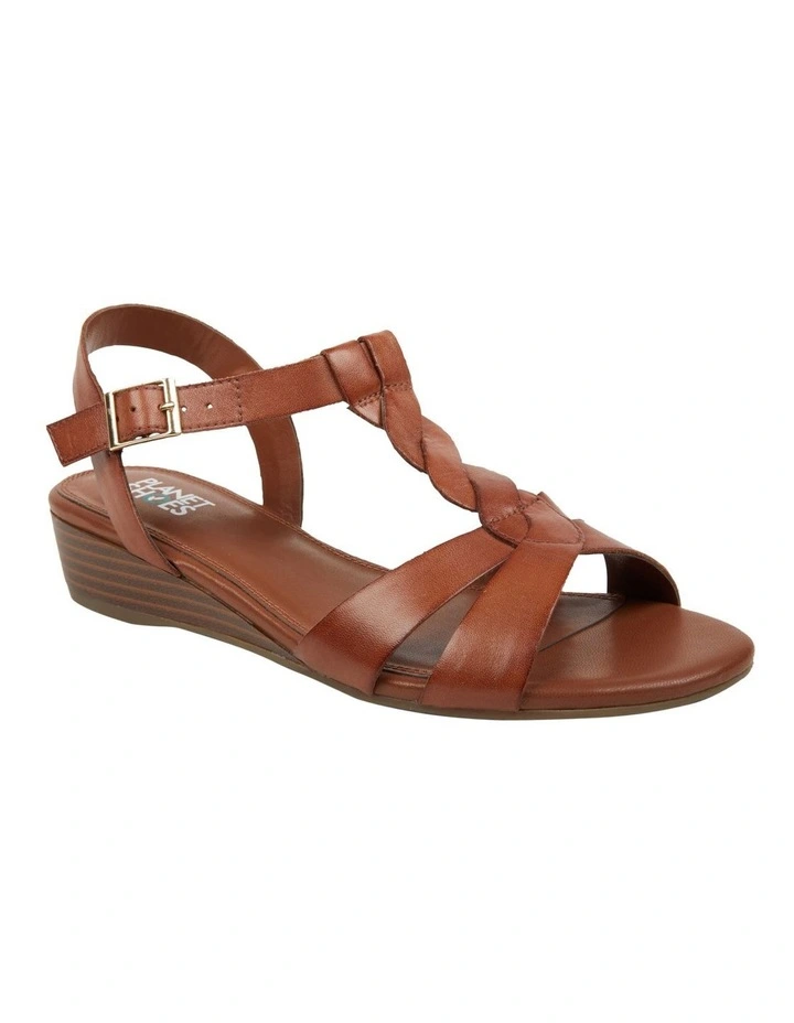 Charley Leather Sandal in Tan