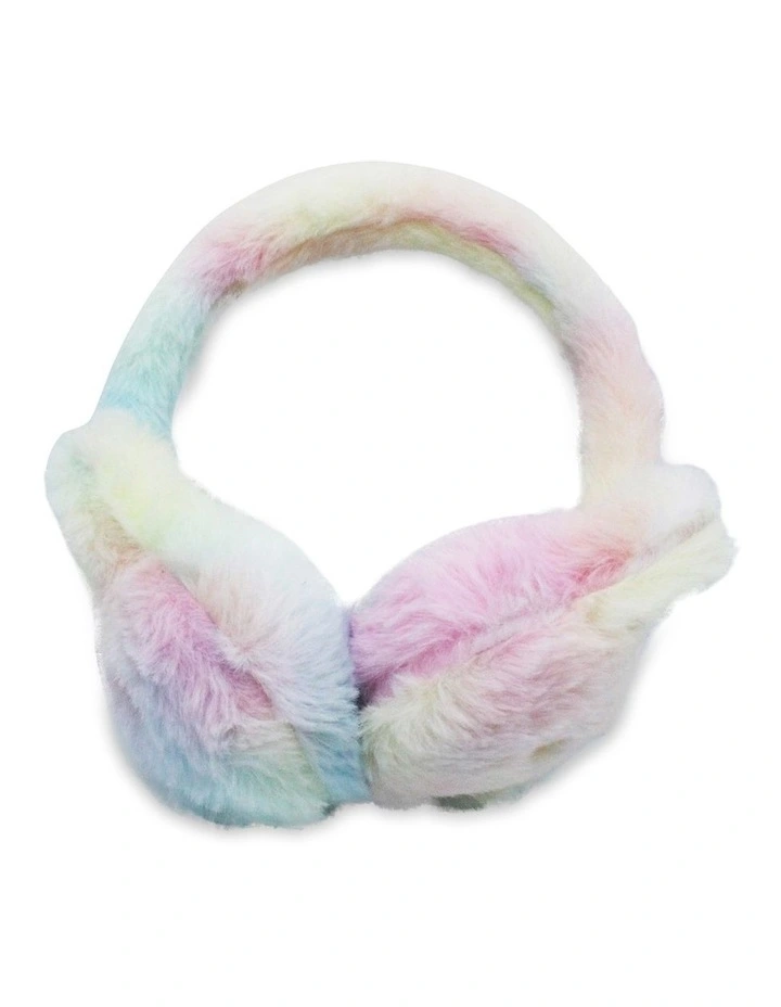 Rainbow Bunny Earmuffs in Multi