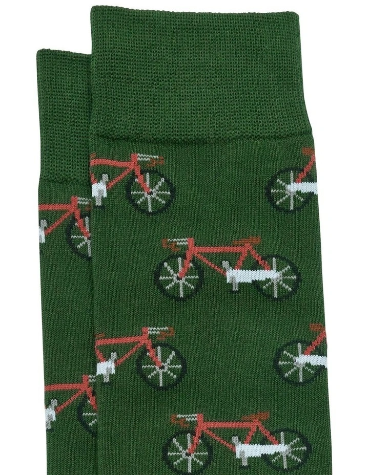 Bicycle Fancy Sock in Pine