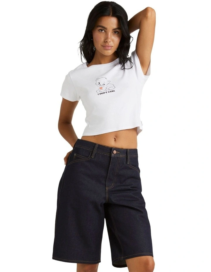 Chainmail Denim Shorts in Indigo