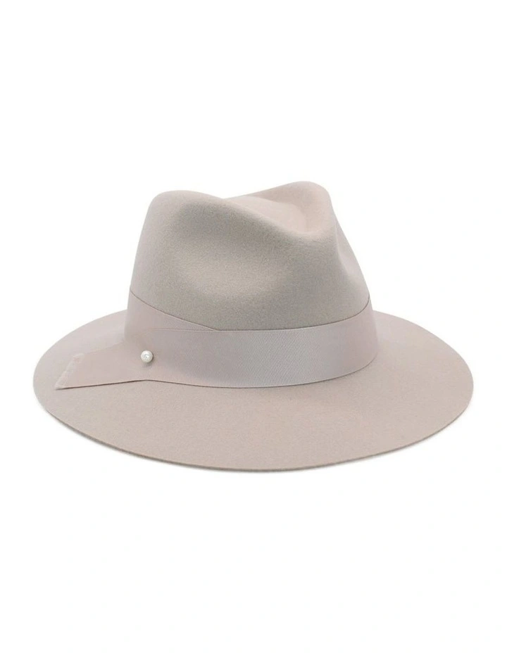 Yasmine Fedora Hat in Beige