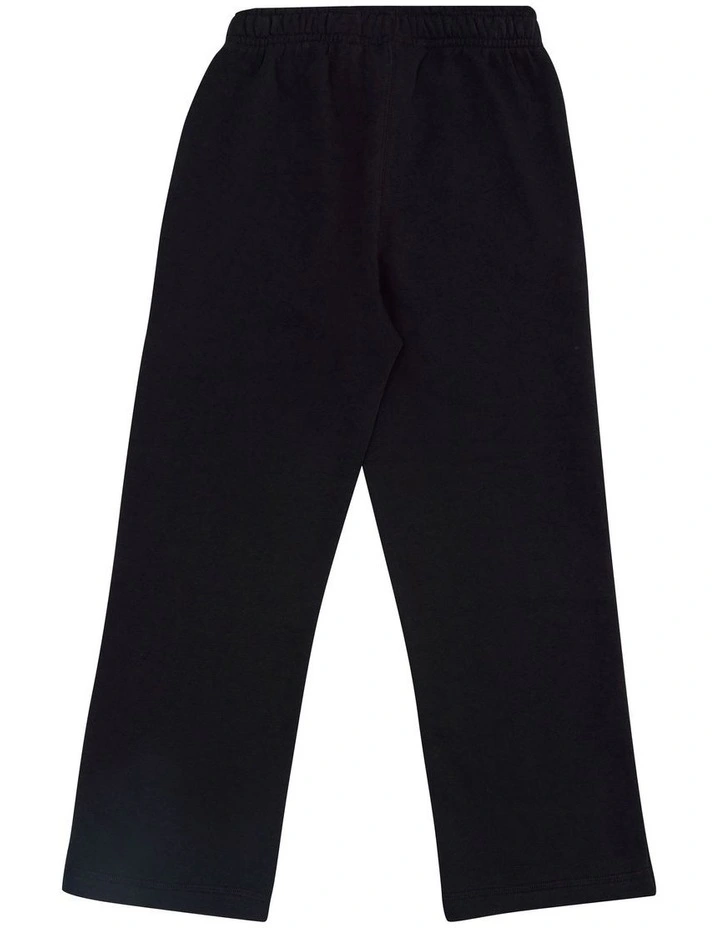 Junior Straight Leg Track Pant in Black