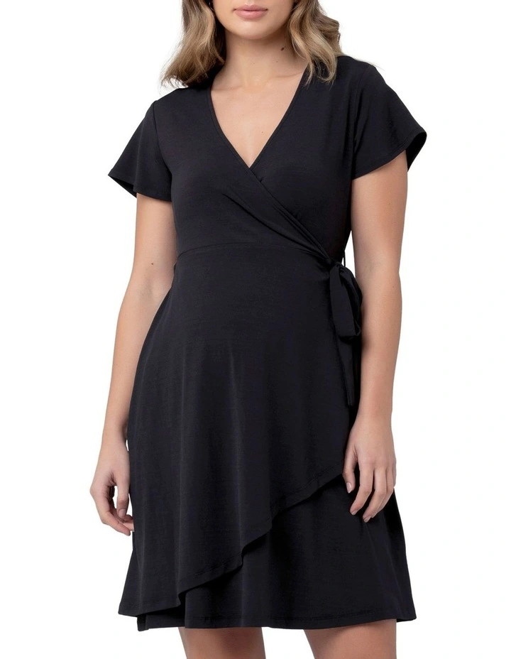 Imogen Wrap Dress in Graphite