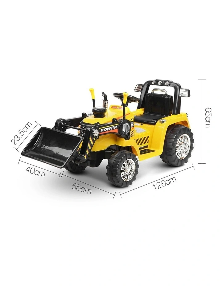 Kids Electric Ride On Car Bulldozer Digger Yellow