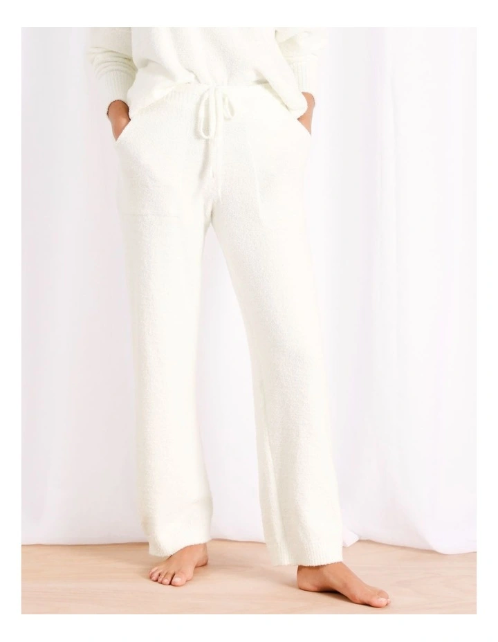 Boucle Straight Leg Pant in Ivory