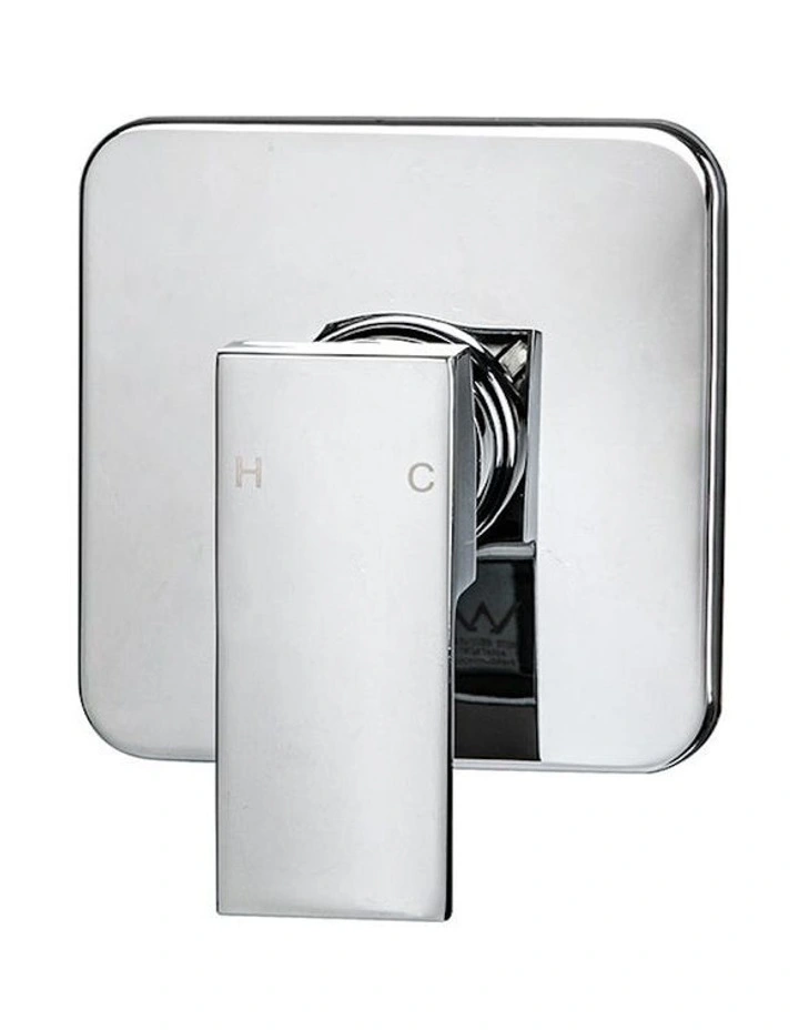 Brass Square Wall Bath Shower Mixer Tap in Chrome