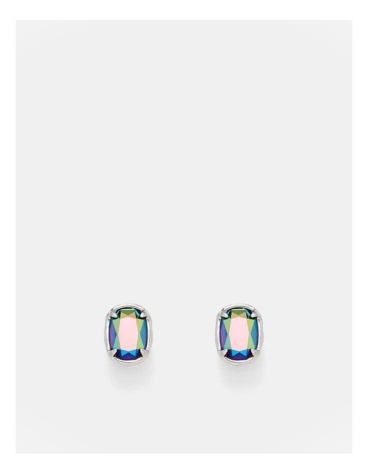 Reflective Stud Earrings in Electric Pink