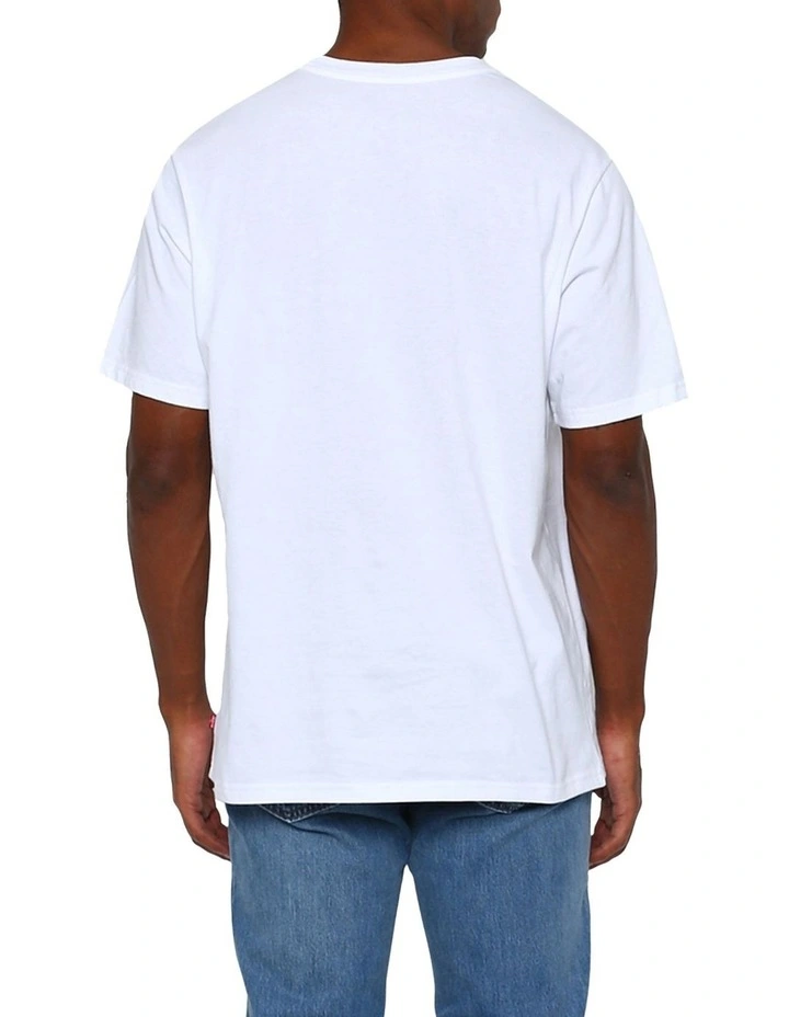 Relaxed Fit Short-Sleeve Graphic T-shirt in Mountain Scenic White
