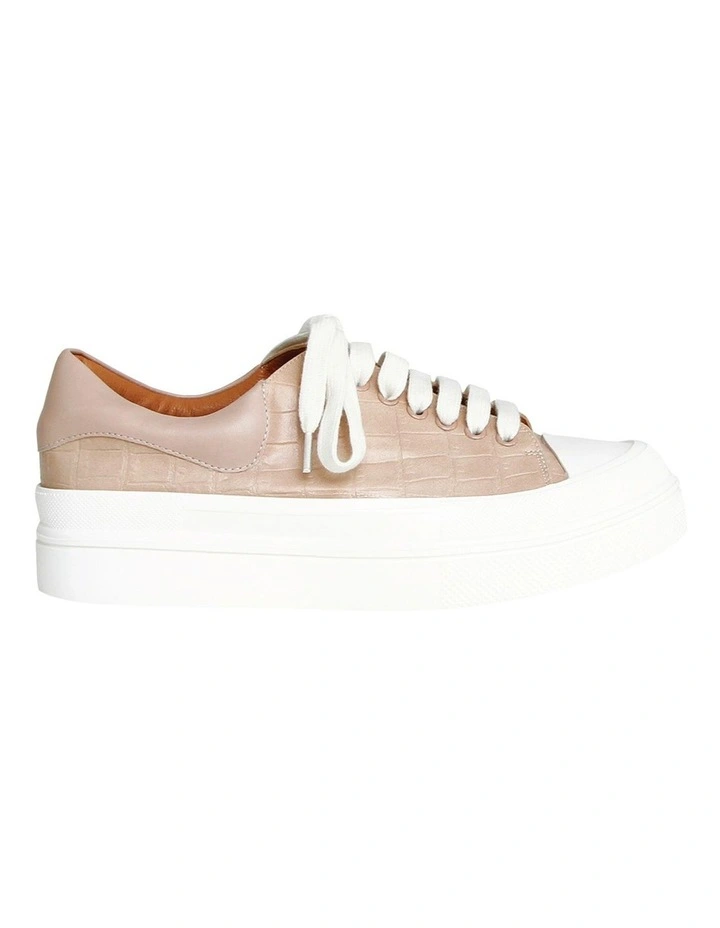 Just A Dream Blush Croc Leather Sneaker