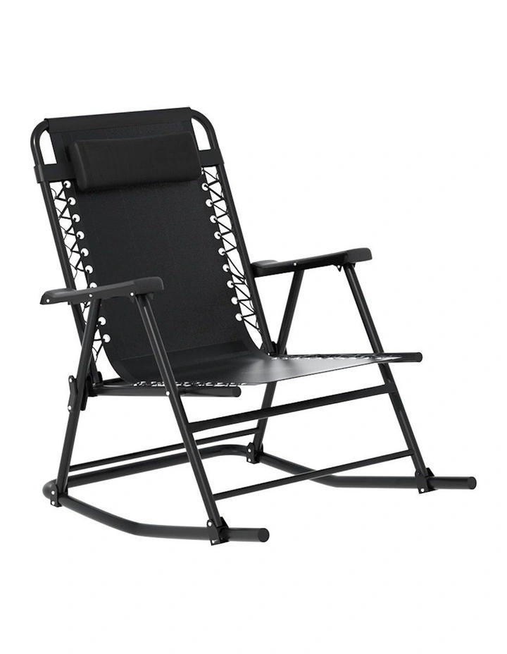 Folding Rocking Chair in Black
