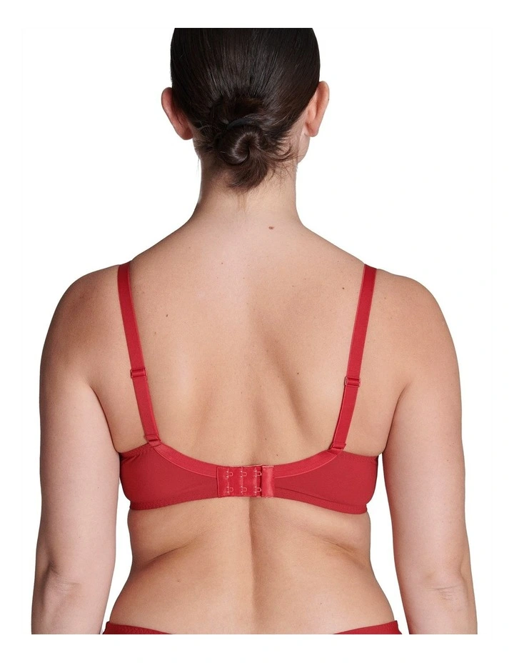 Saga Full Cup Plunge Bra in Red