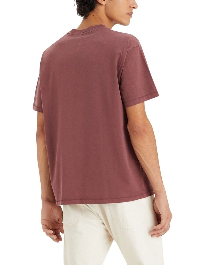 Red Tab Vintage T-Shirt in Red Mahogany